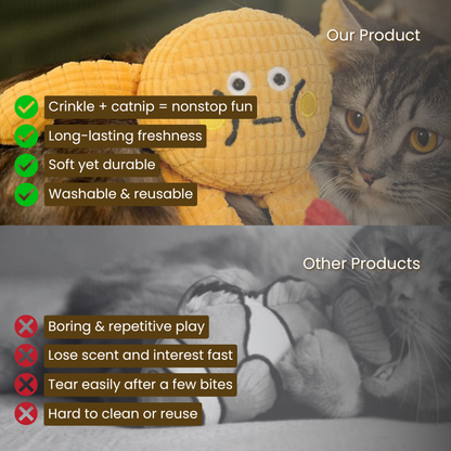 🐾 Interactive Cat Chew Toy – Dental Care & Catnip Fun