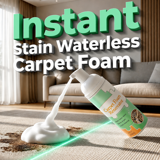 Waterless Carpet Foam Stain Remover with Towel